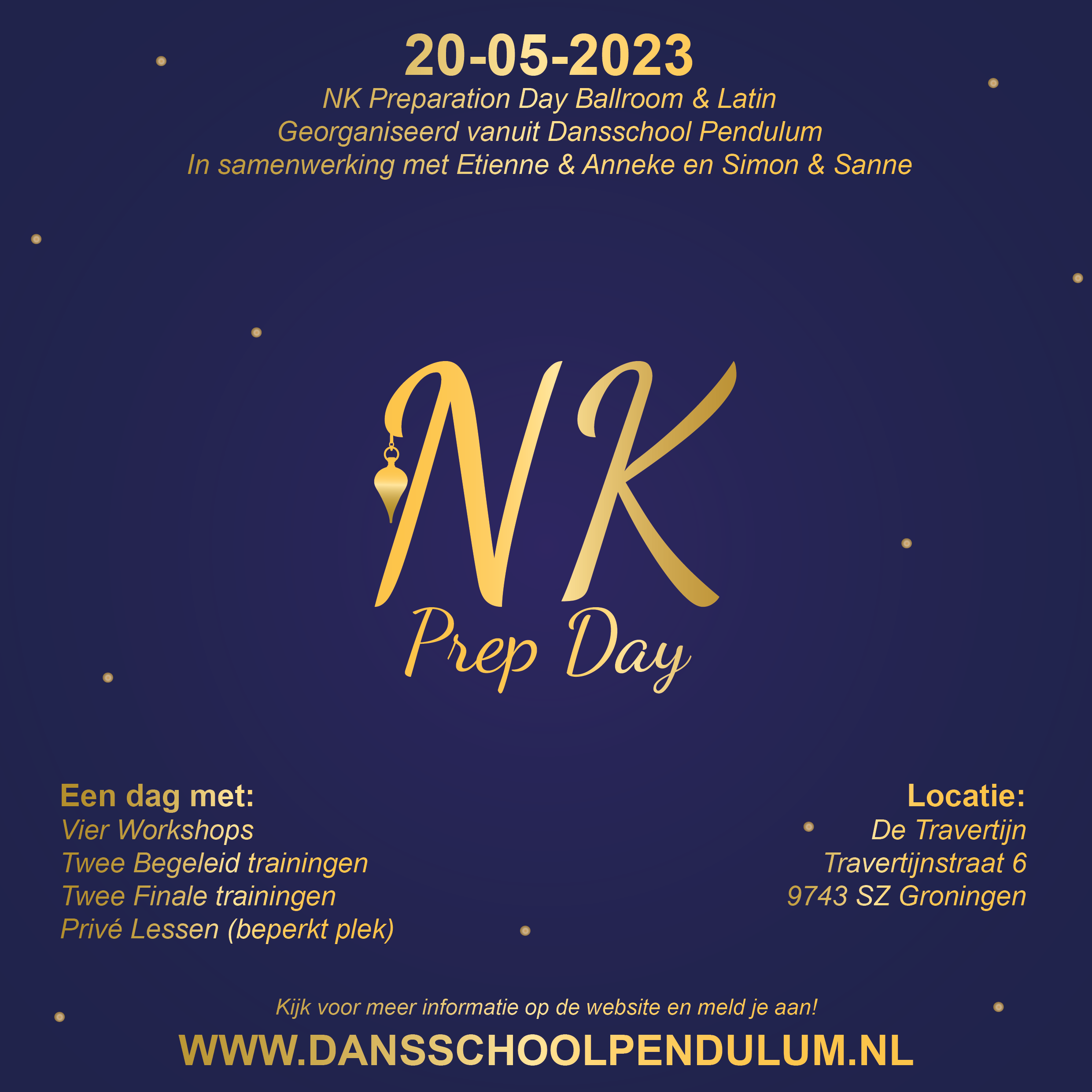 Pendulum poster - NK Preparation Day  20 mei 2023 10:00 - 16:30