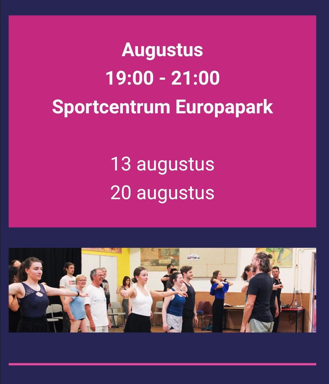 Zomer trainingsmomenten