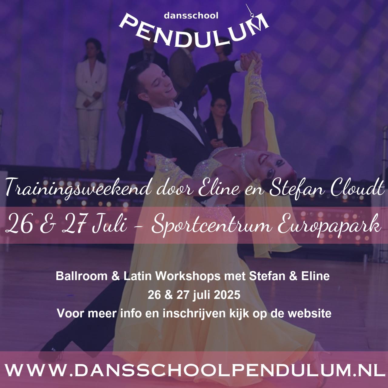 Pendulum poster - Trainingsweekend door Eline en Stefan Cloudt  26 jul. 2025 - 27 jul. 2025