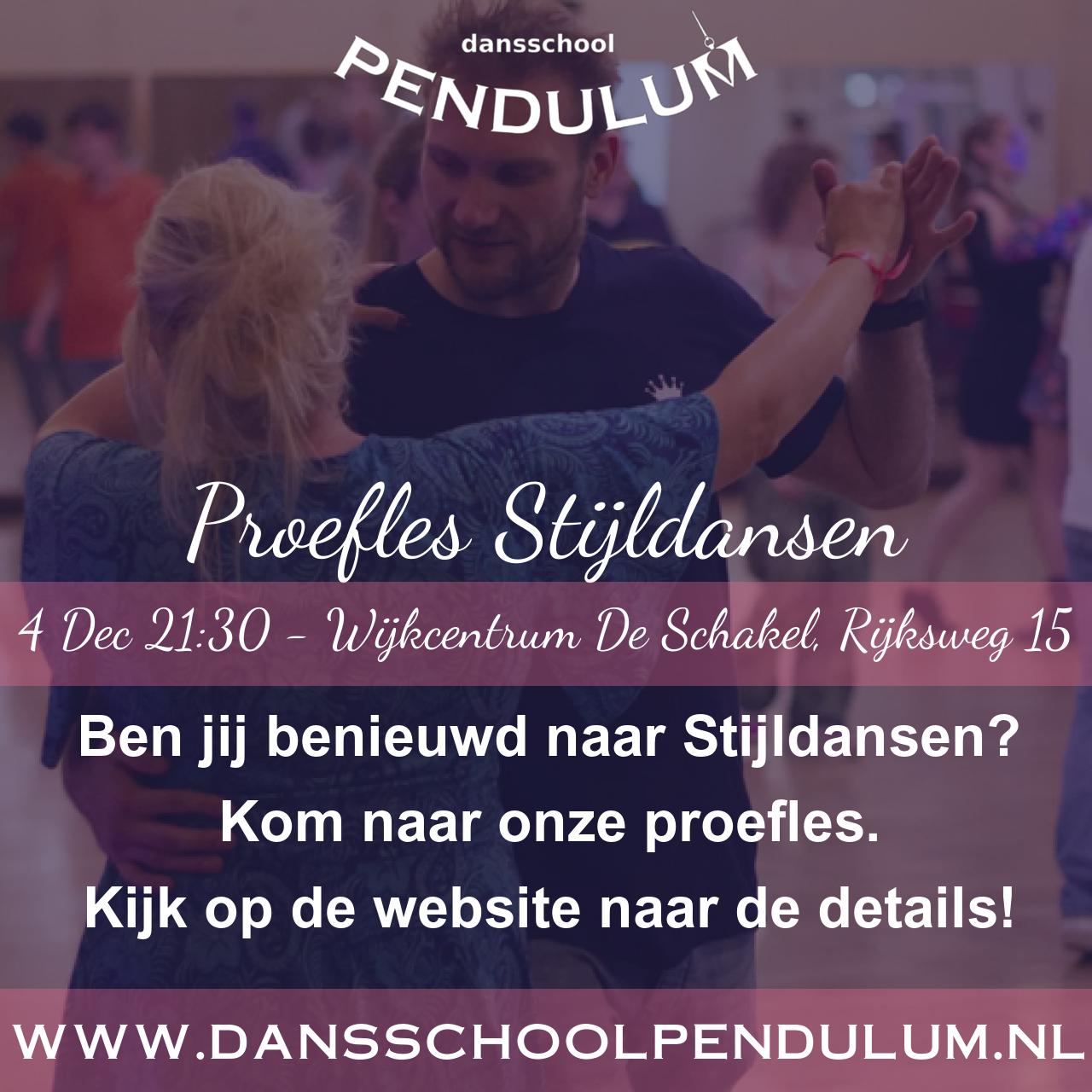 Pendulum poster - Proefles 4 December Beginners 04 dec. 2024 21:30 - 22:40